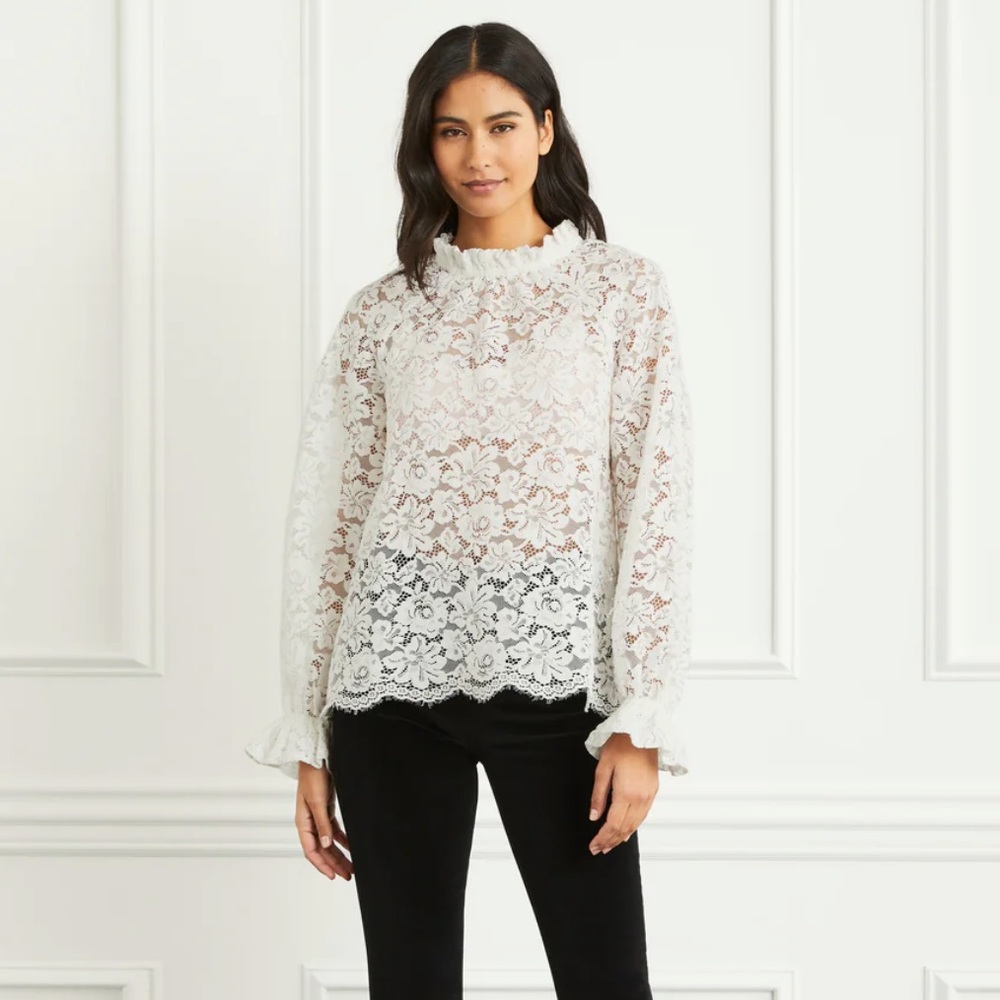 Hill House white lace blouse, NWOT. Size XXL.